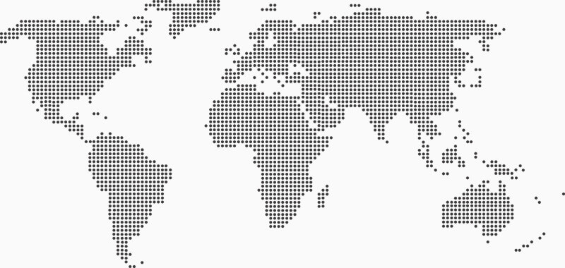 Dotted visualisation of the world map